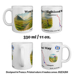 The West Highland Way mug seen from four sides, 330 ml / 11 oz.