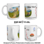 The Alta Via 1 mug seen from four sides, 330 ml / 11 oz.