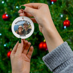 Sentiero degli Dei photo ornament shown in front of Christmas tree.