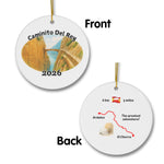 Caminito del Rey ornament mockup (front & back), 2026.